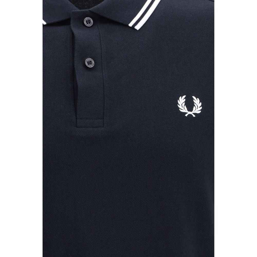 Fred Perry Blue Cotton Polo Shirt