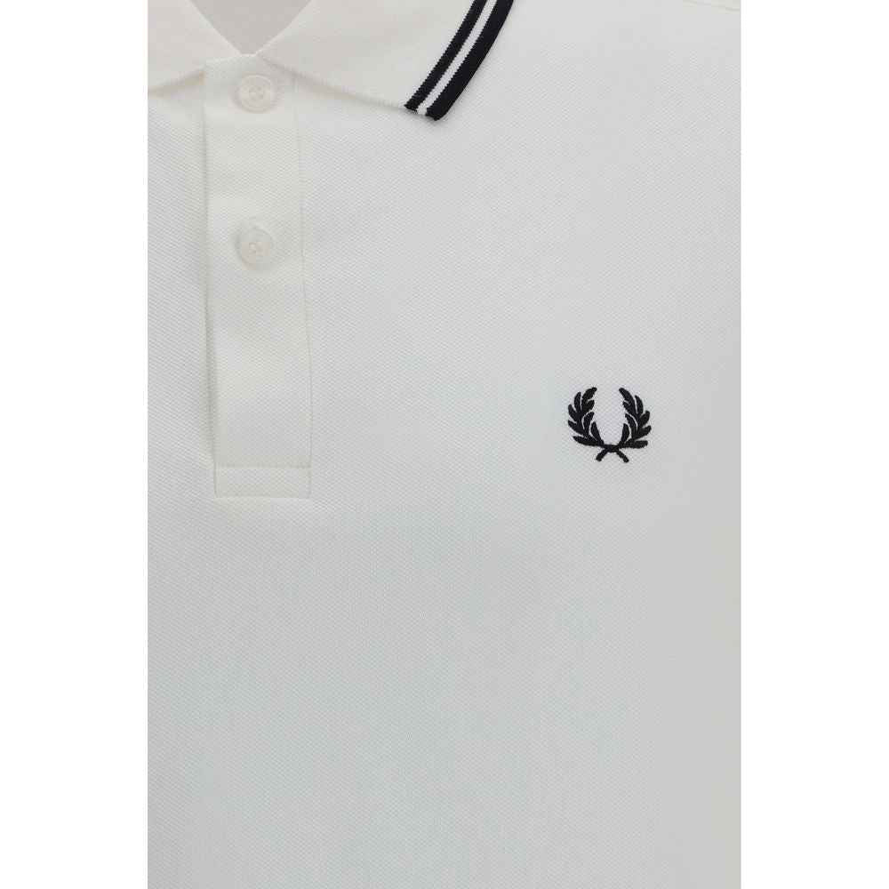 Fred Perry White Cotton Polo Shirt