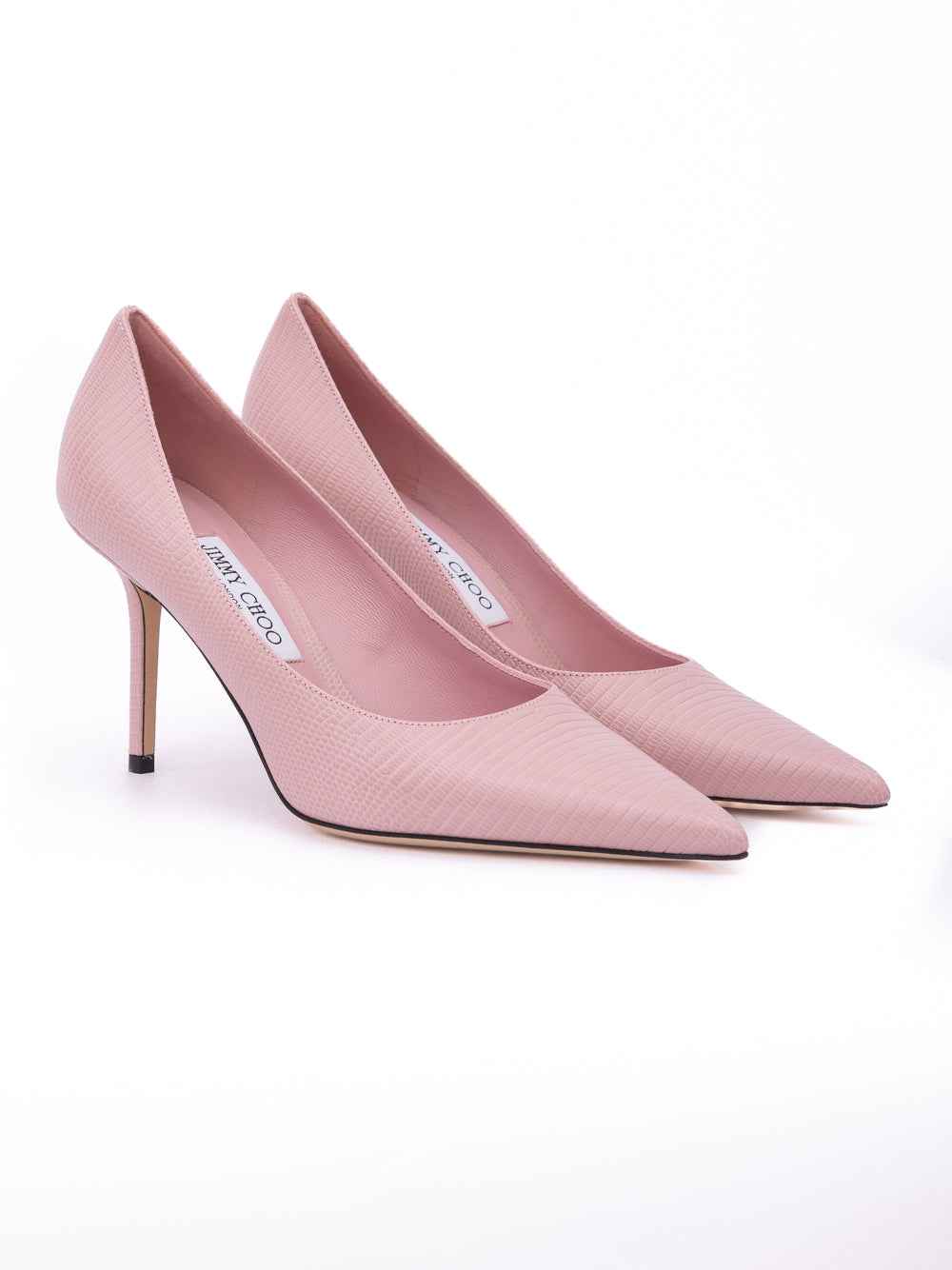 Jimmy Choo Pink Lizard Printed Leather Love 85 Pumps