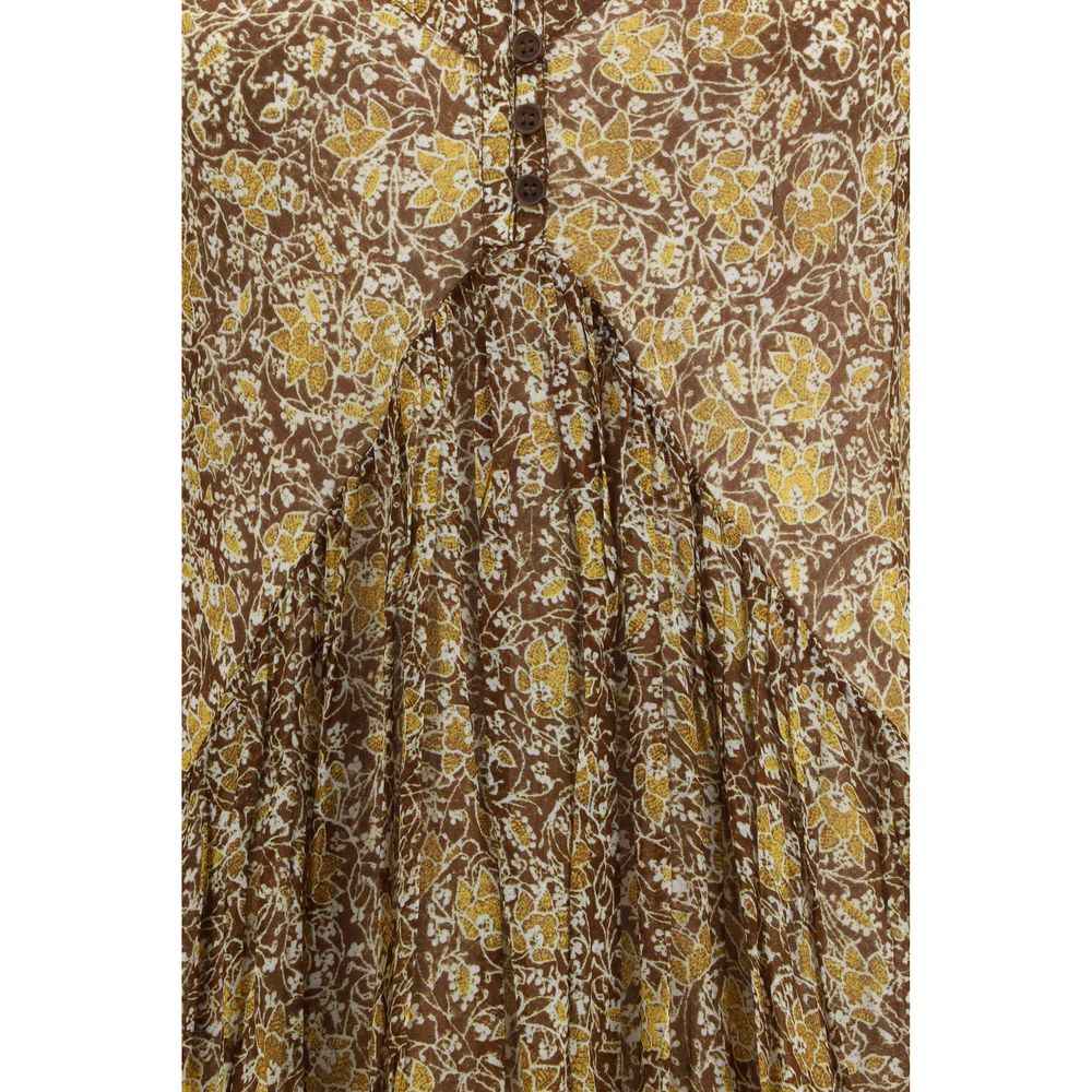 Marant Etoile Bicolor Cotton Casual Dress