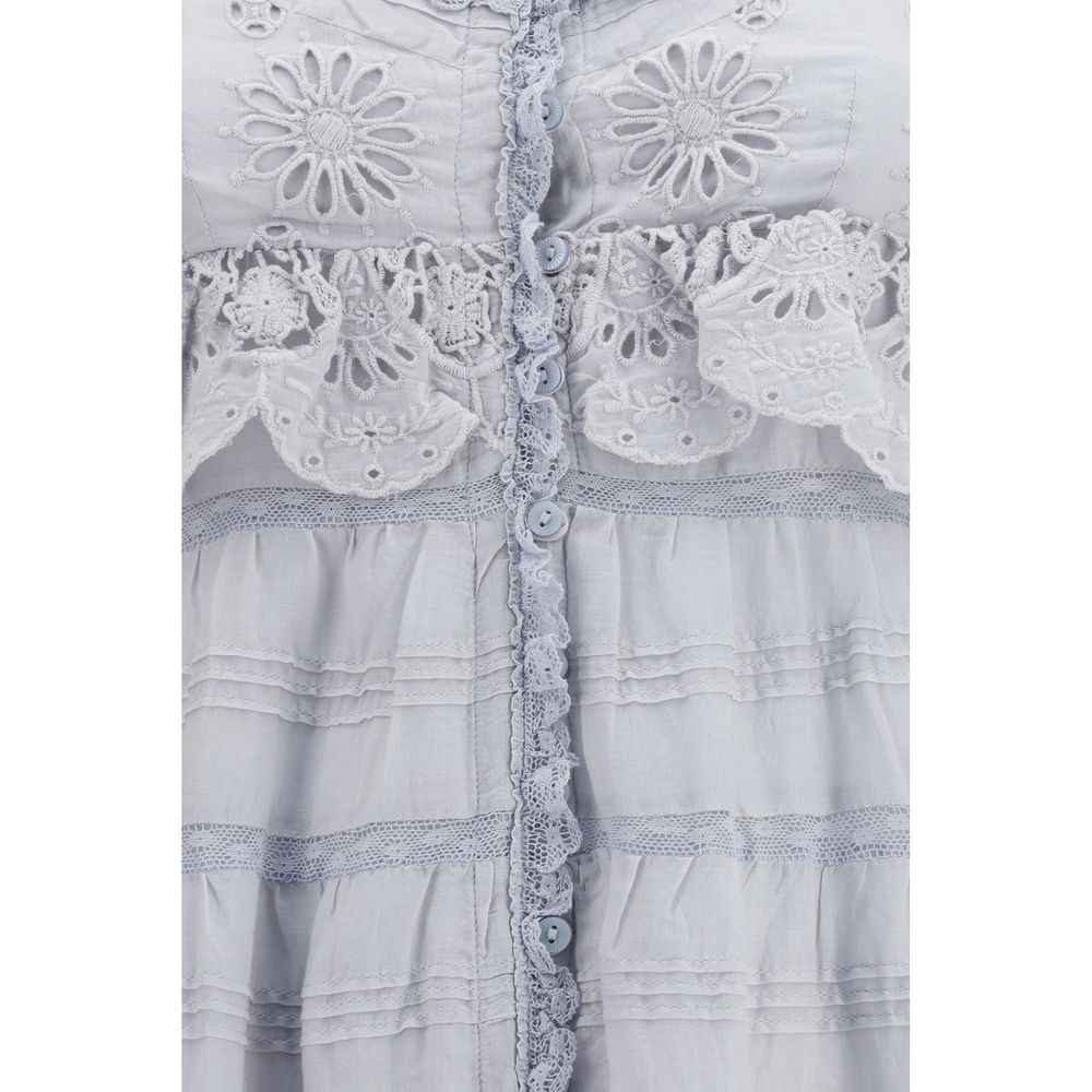 Marant Etoile Blue Cotton Casual Dress