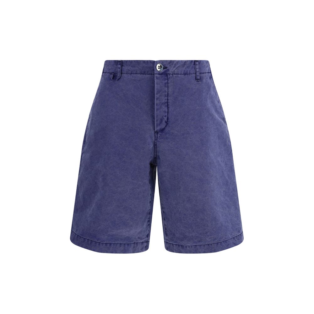 Jacquemus Blue Cotton Bermuda Shorts