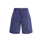 Jacquemus Blue Cotton Bermuda Shorts