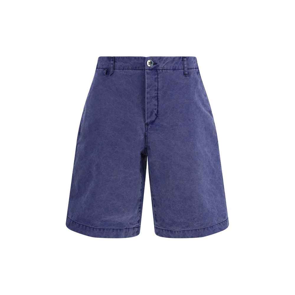 Jacquemus Blue Cotton Bermuda Shorts