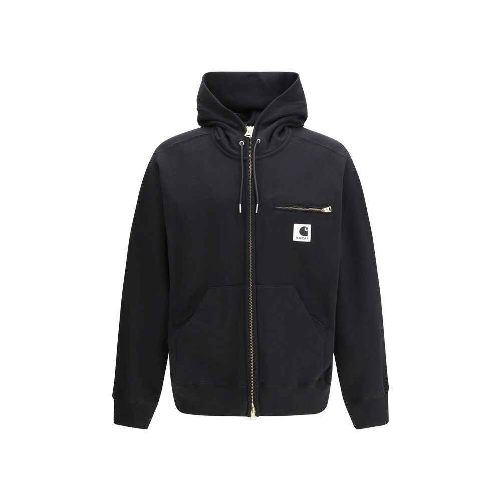 Sacai Black Cotton Sweatshirt