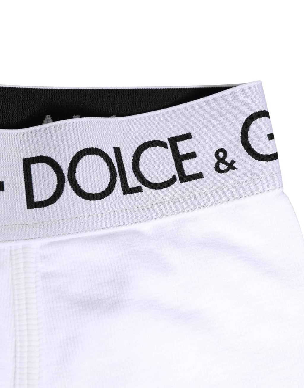 Dolce & Gabbana White Logo Waistband Regular Boxer Underwear