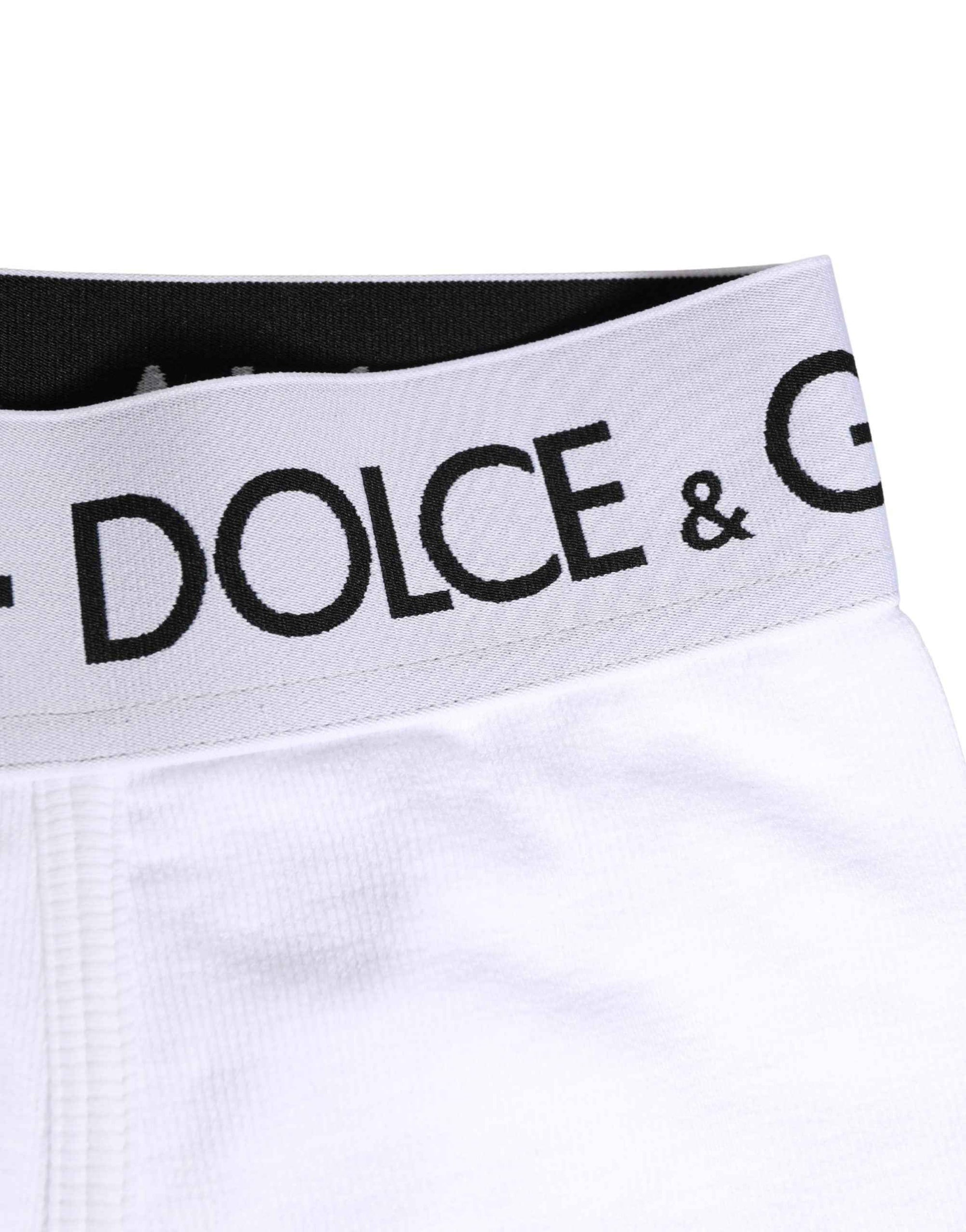 Dolce & Gabbana White Logo Waistband Regular Boxer Underwear