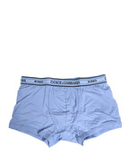 Dolce & Gabbana Light Blue Cotton Men Regular Boxer Underwear