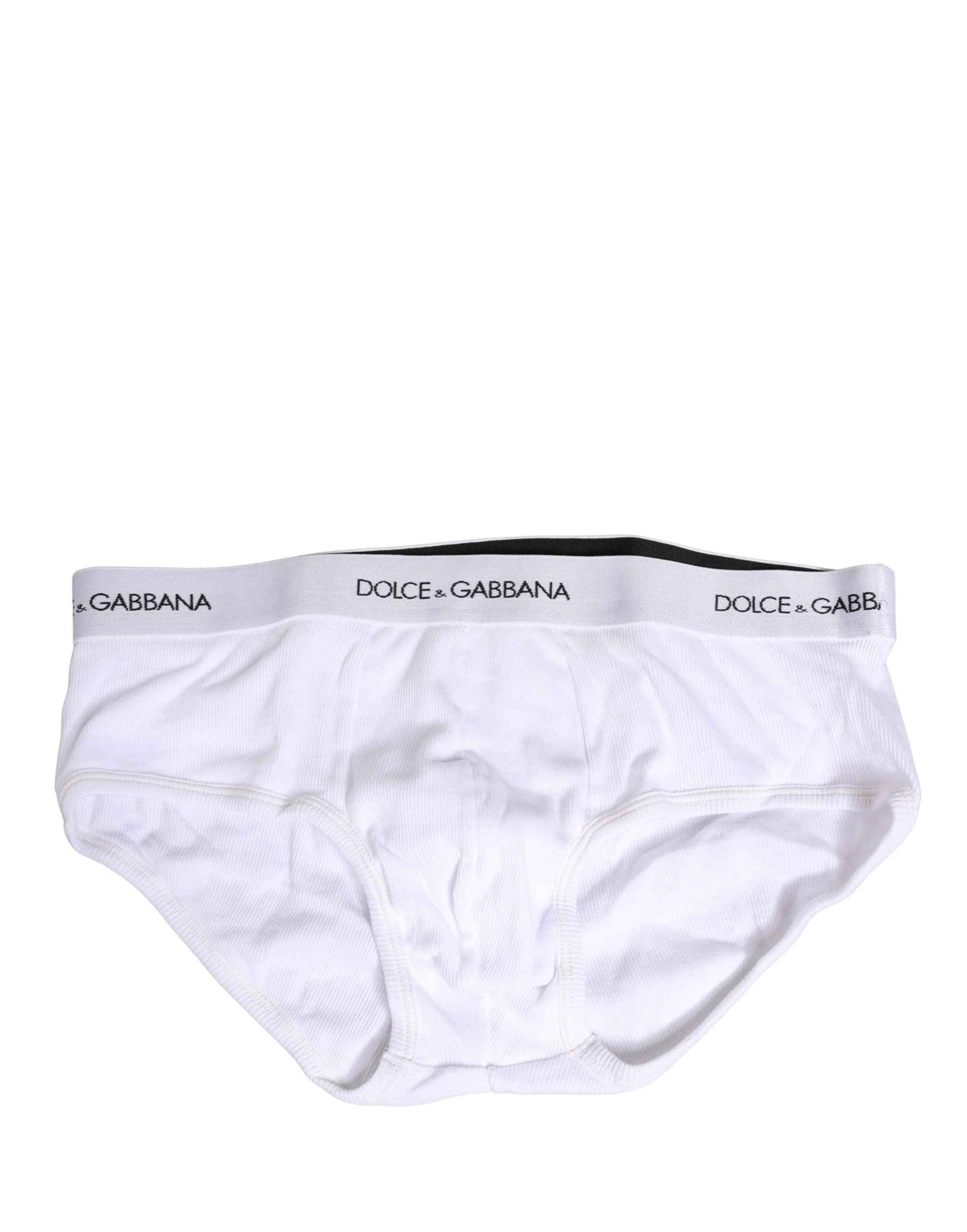 Dolce & Gabbana White Logo Waistband Men Brando Brief Underwear