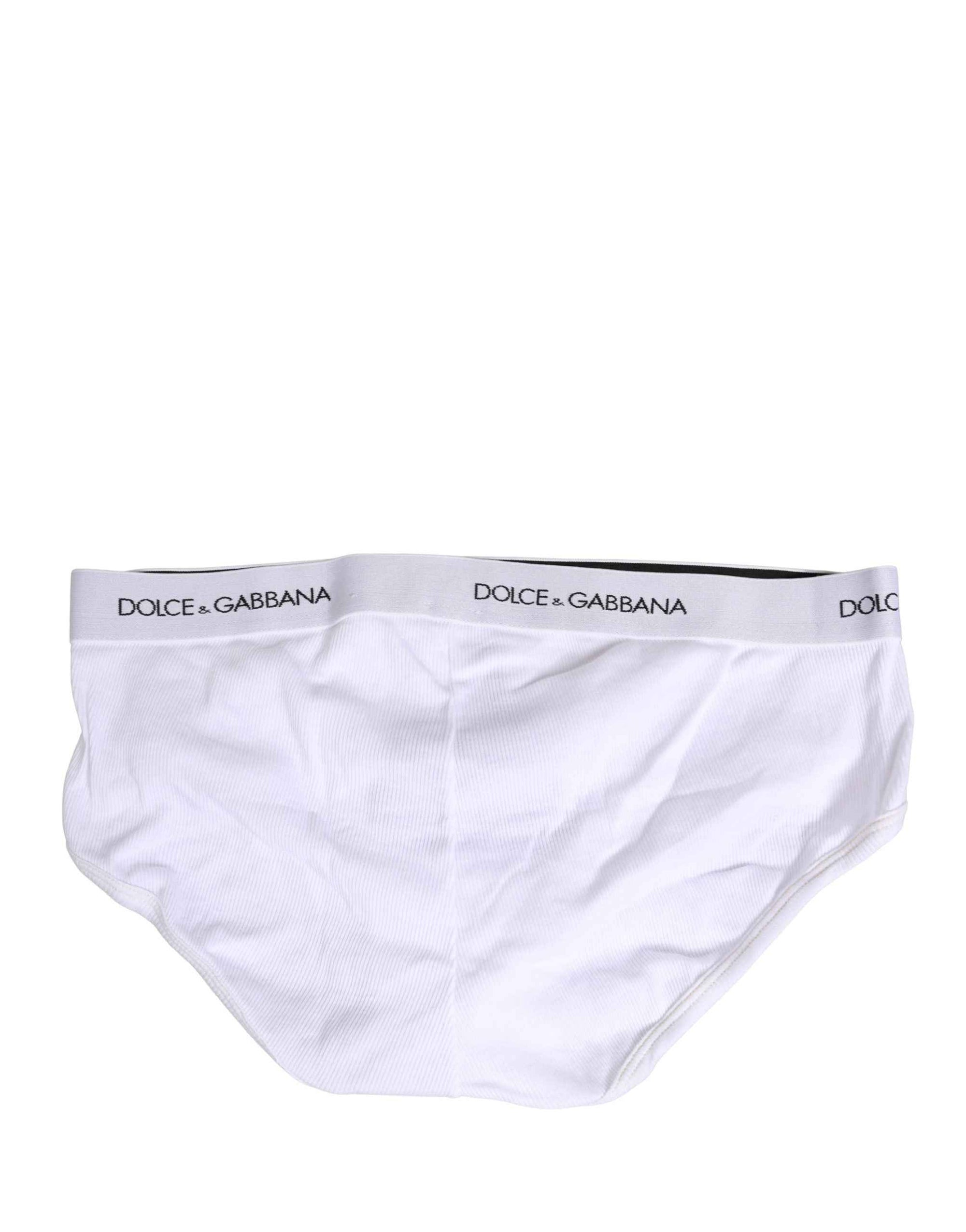 Dolce & Gabbana White Logo Waistband Men Brando Brief Underwear
