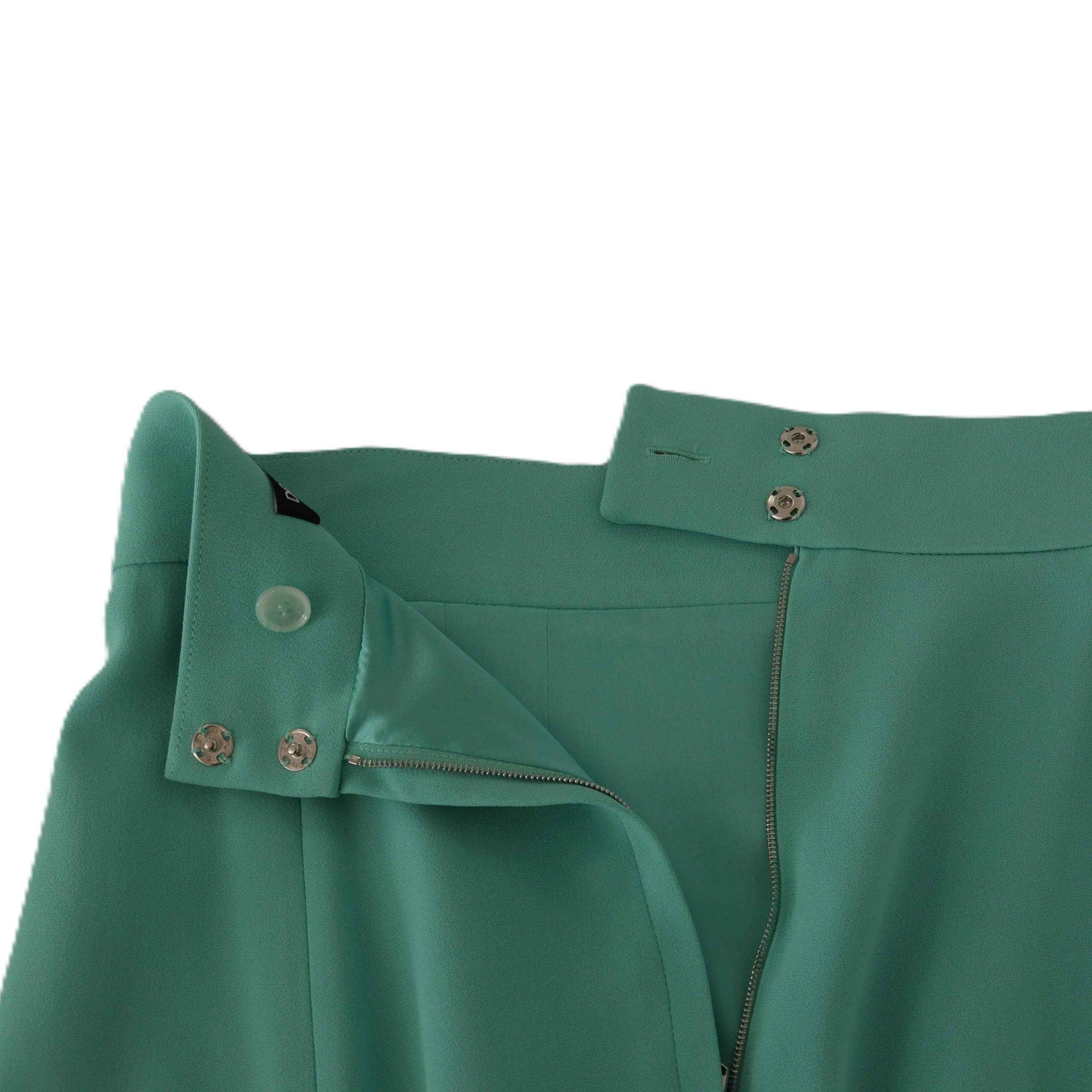 Dolce & Gabbana Mint Green Viscose Pencil Cut Midi Skirt