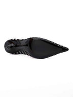 Jimmy Choo Black Mesh Satin Crystal Ixia 95 Pumps