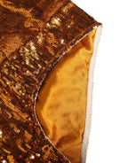 Dolce & Gabbana Orange Sequin Nylon High Waist Girdle Underwear