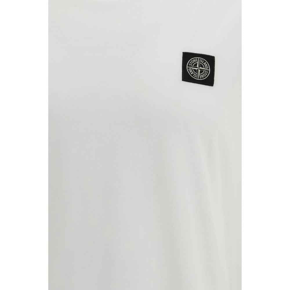 Stone Island White Cotton T-Shirt