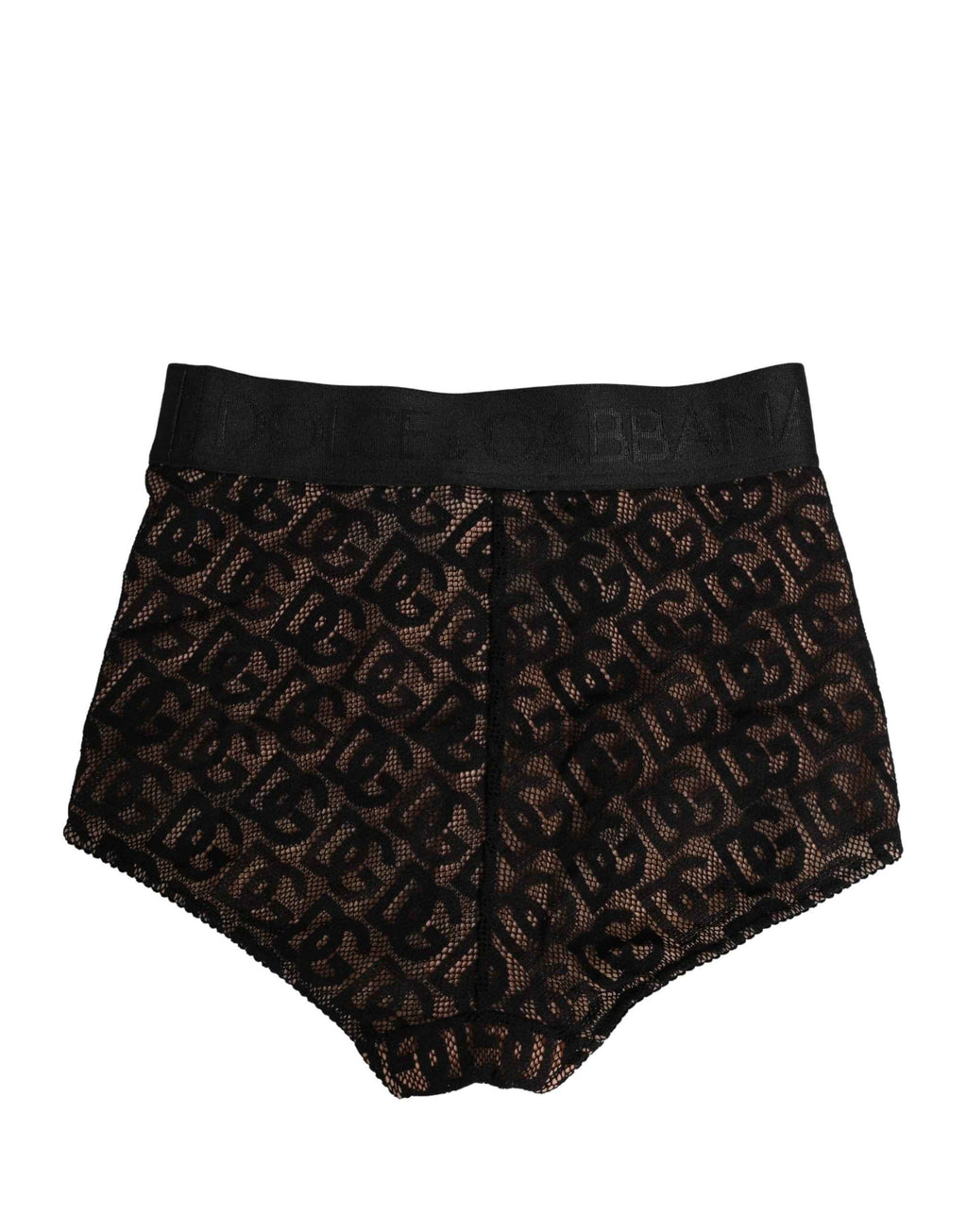 Dolce & Gabbana Black Cotton DG Logo High Waist Girdle Underwear