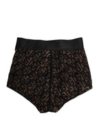 Dolce & Gabbana Black Cotton DG Logo High Waist Girdle Underwear