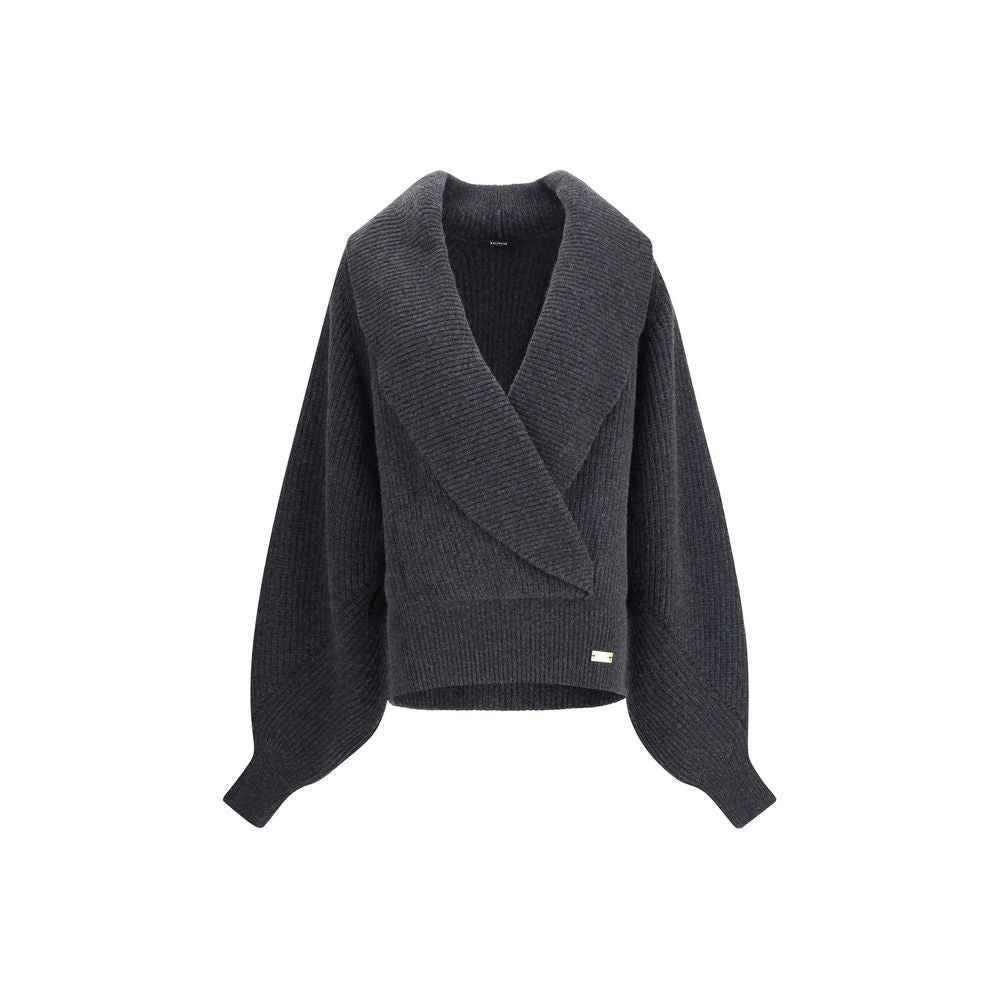 Balmain Gray Wool Sweatshirt