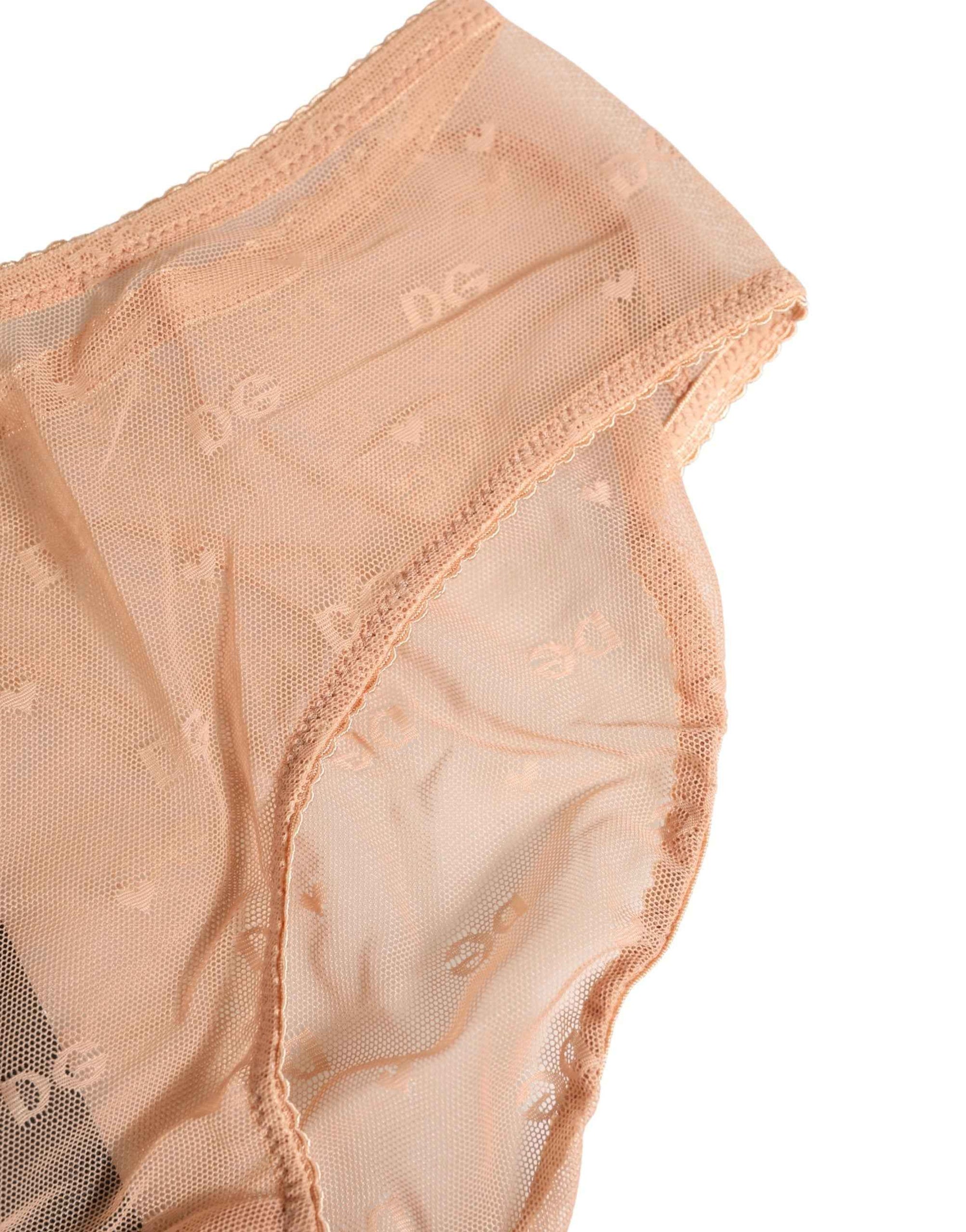 Dolce & Gabbana Beige Lace Cheekini Lingerie Panty Brief Underwear