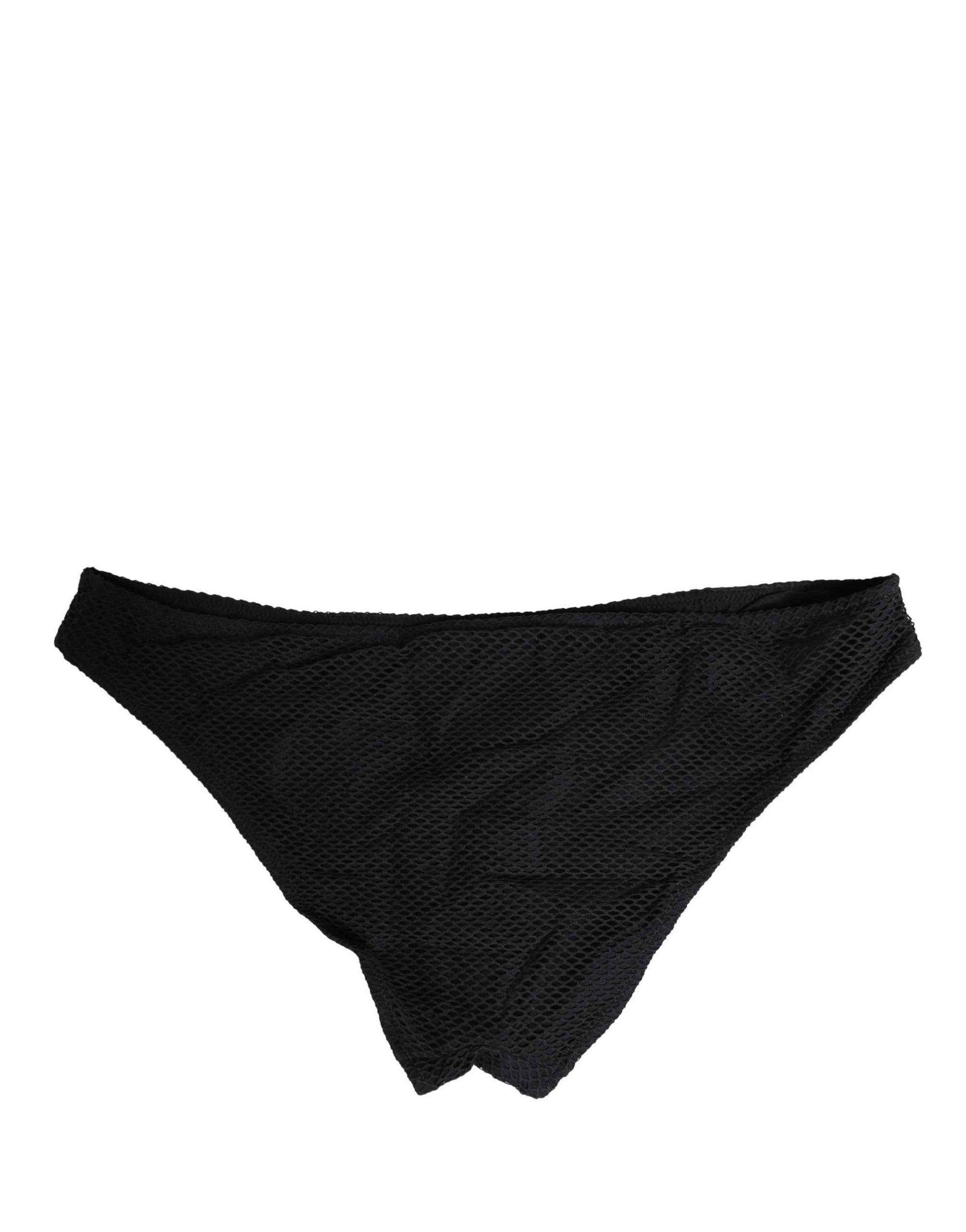 Dolce & Gabbana Black Nylon DG Logo Plaque Regular Brief Underwear
