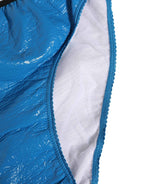 Dolce & Gabbana Blue Logo Waistband High Waist Brief Underwear