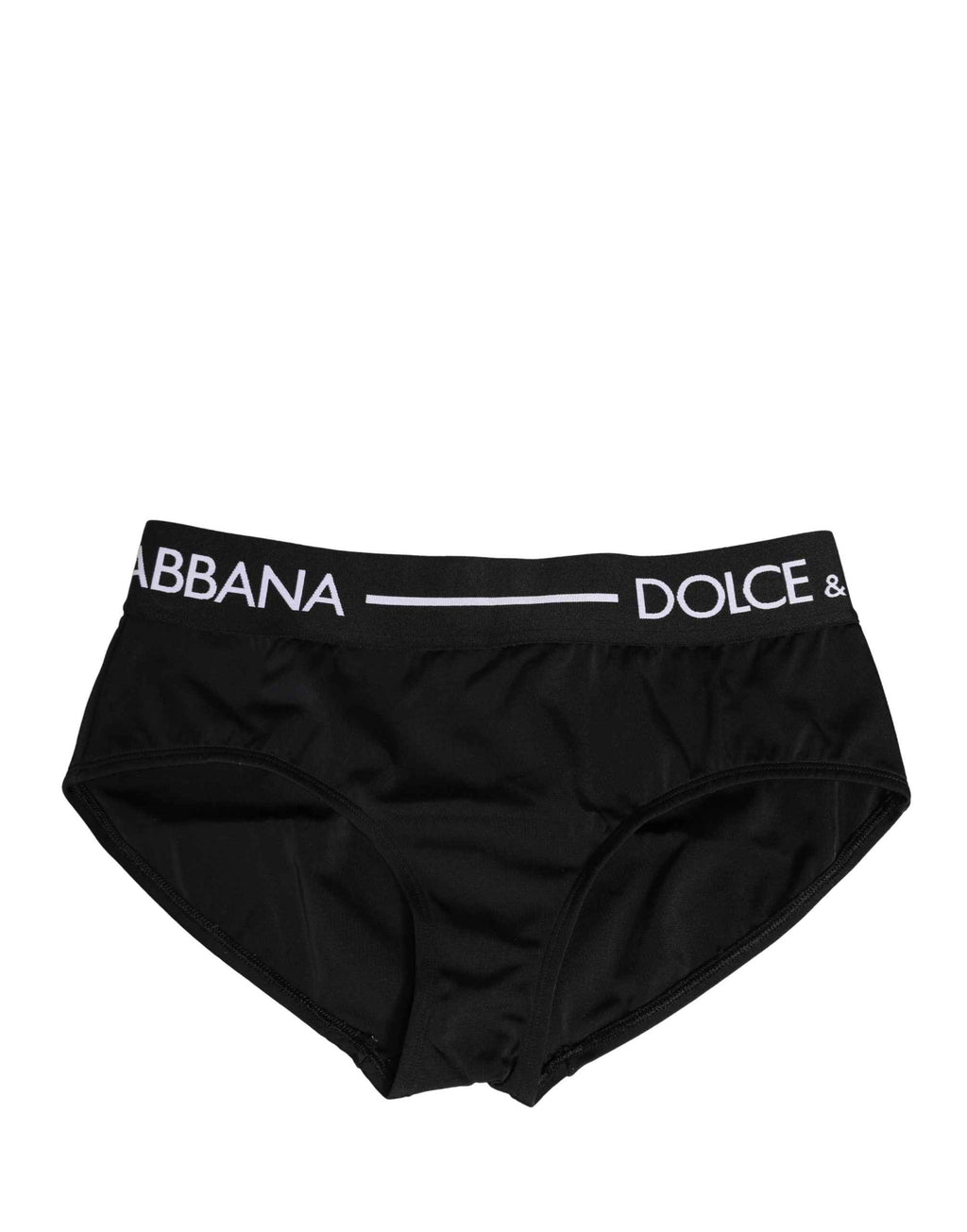 Dolce & Gabbana Black Nylon Stretch Coulotte Panty Underwear