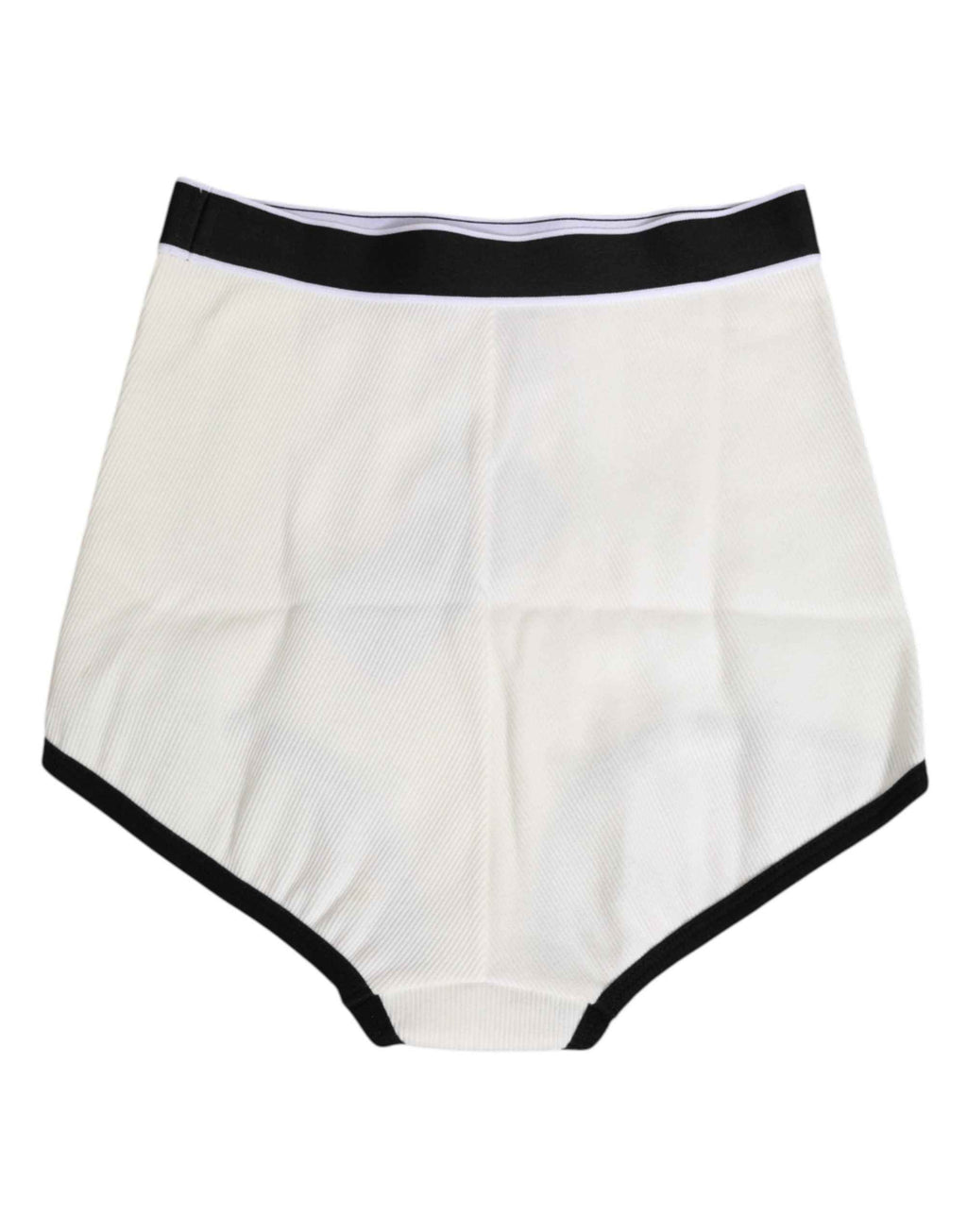Dolce & Gabbana White Cotton Logo Waistband Culotte  Underwear