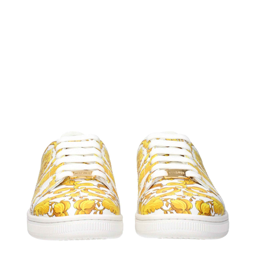 Versace White Leather Sneakers