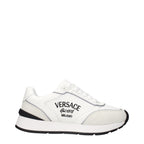 Versace White Leather Low Top Sneakers