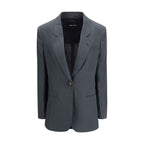 Giorgio Armani Gray Linen Jackets And Coat