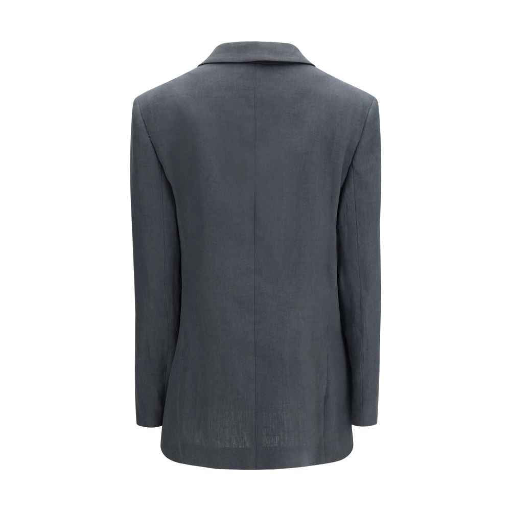 Giorgio Armani Gray Linen Jackets And Coat