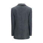 Giorgio Armani Gray Linen Jackets And Coat