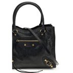 Balenciaga Black Lamb Ovis Aries Aries Shoulder Bag