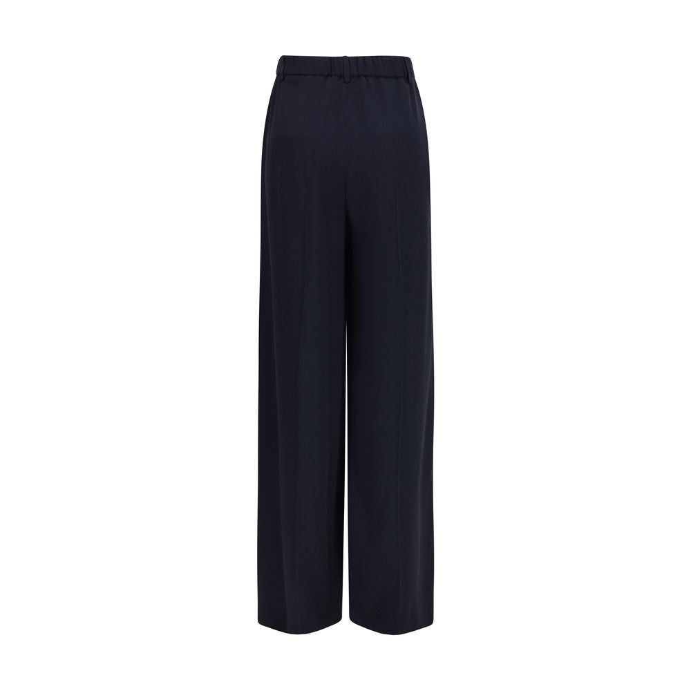 Gucci Blue Viscose Casual Pants