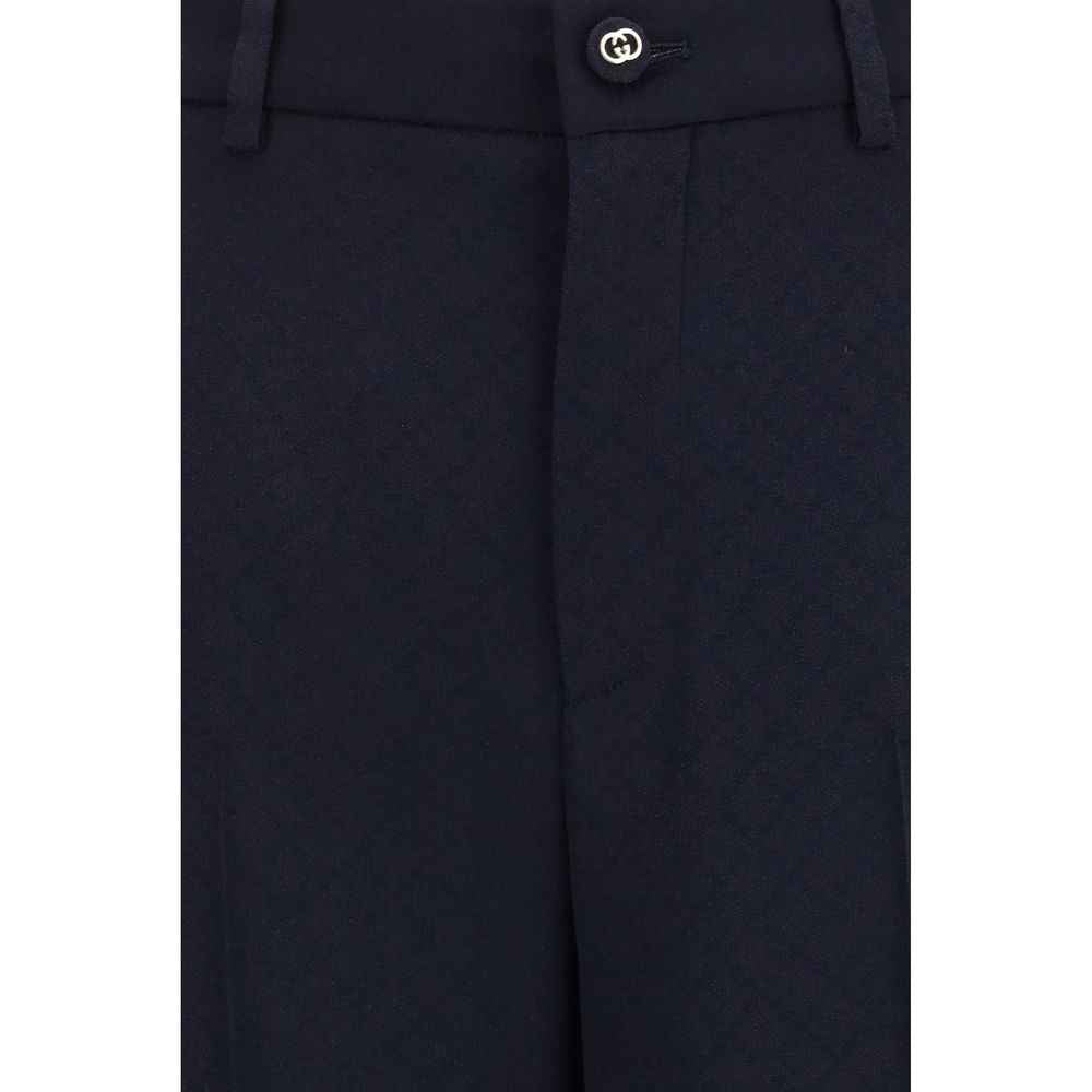 Gucci Blue Viscose Casual Pants
