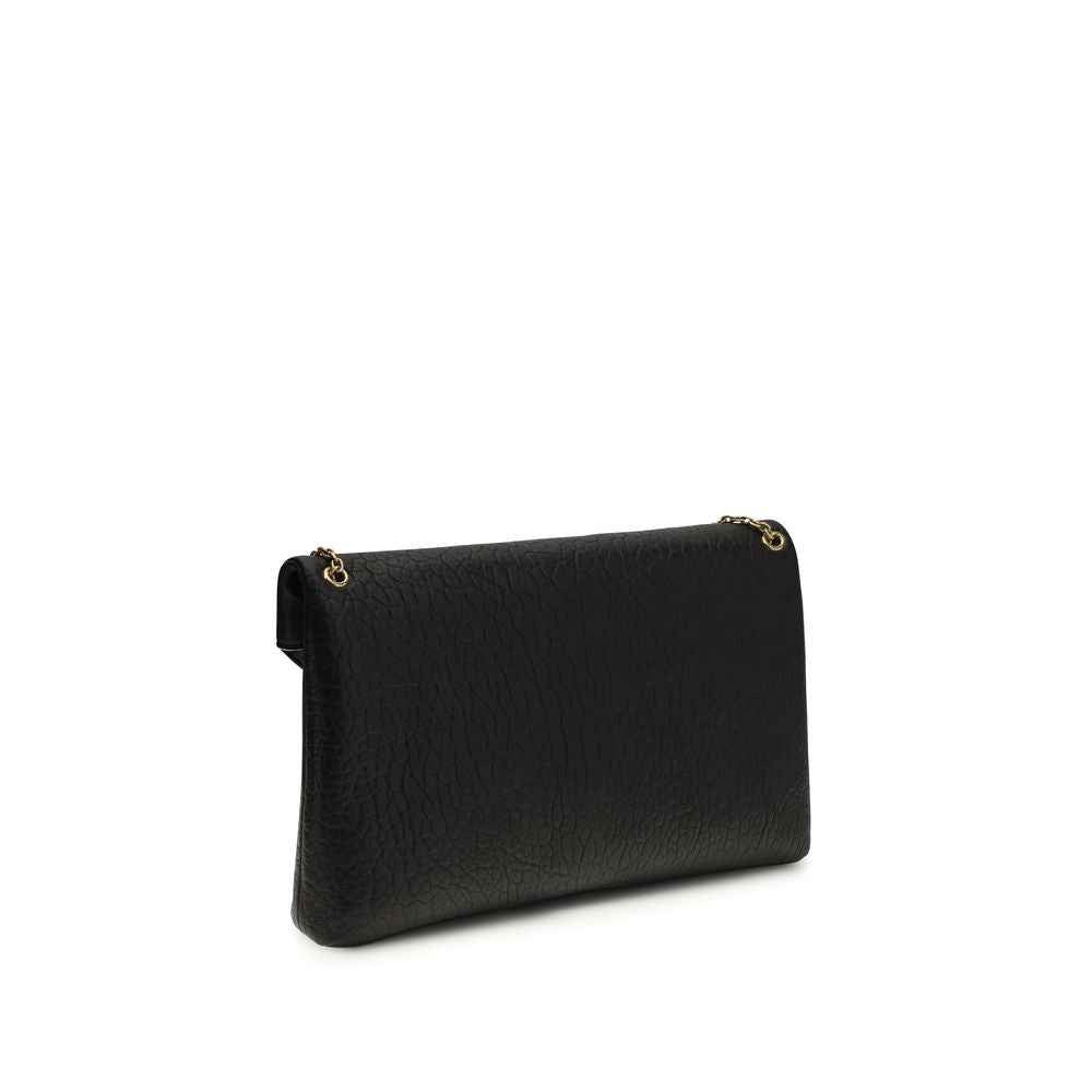 Saint Laurent Black Lamb Ovis Aries Aries Shoulder Bag