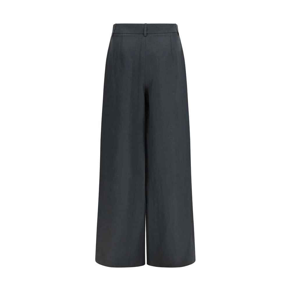 Giorgio Armani Gray Linen Casual Pants