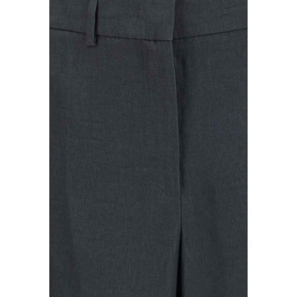 Giorgio Armani Gray Linen Casual Pants