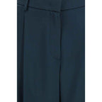 Giorgio Armani Blue Silk Casual Pants