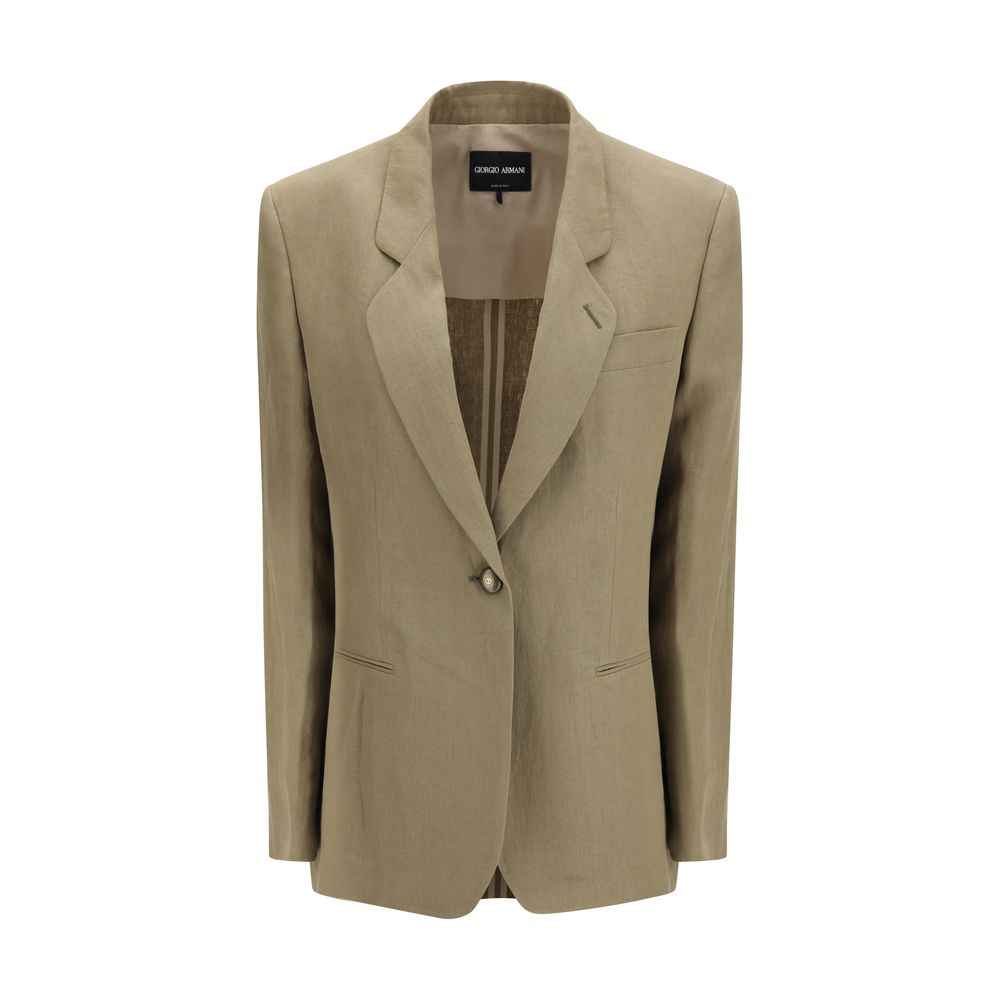 Giorgio Armani Brown Linen Coat