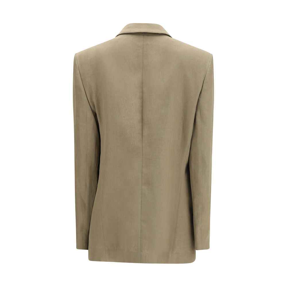 Giorgio Armani Brown Linen Coat