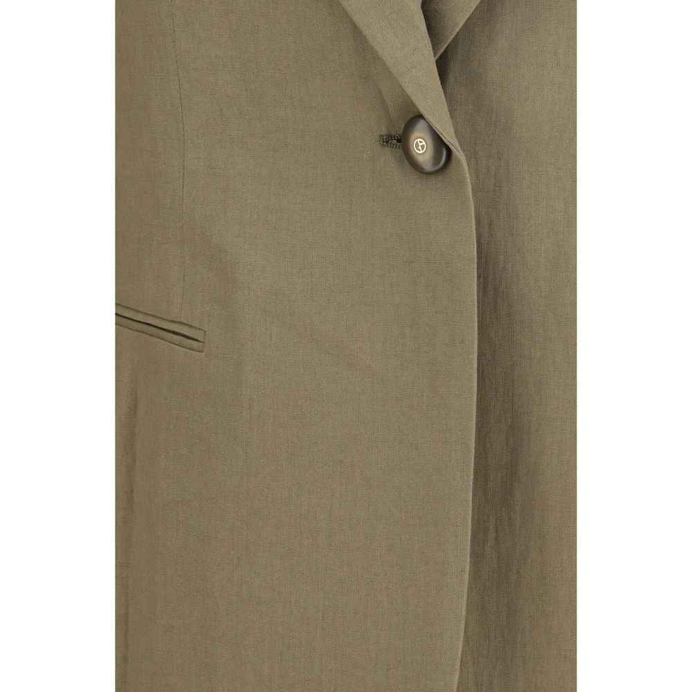 Giorgio Armani Brown Linen Coat