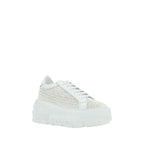 Casadei White Other Fibres Platform Sneakers
