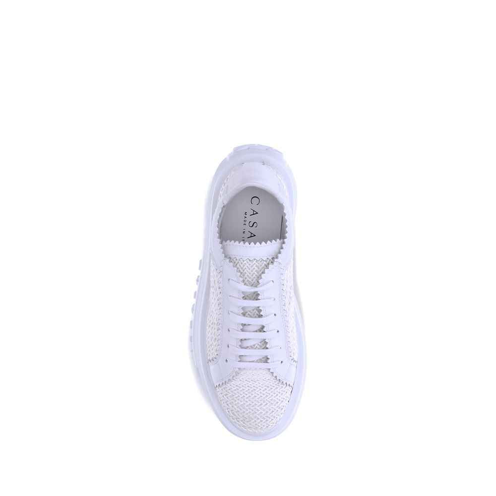 Casadei White Other Fibres Platform Sneakers