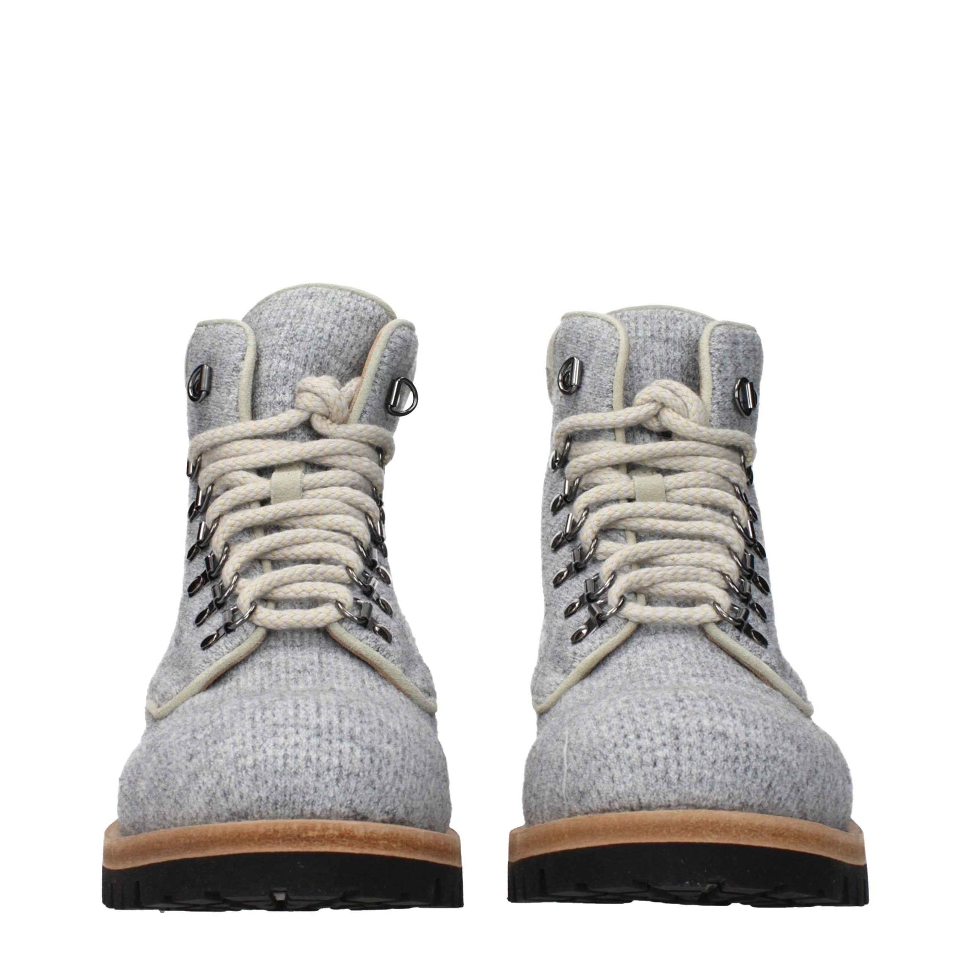 Eleventy Gray Fabric Ankle Boots