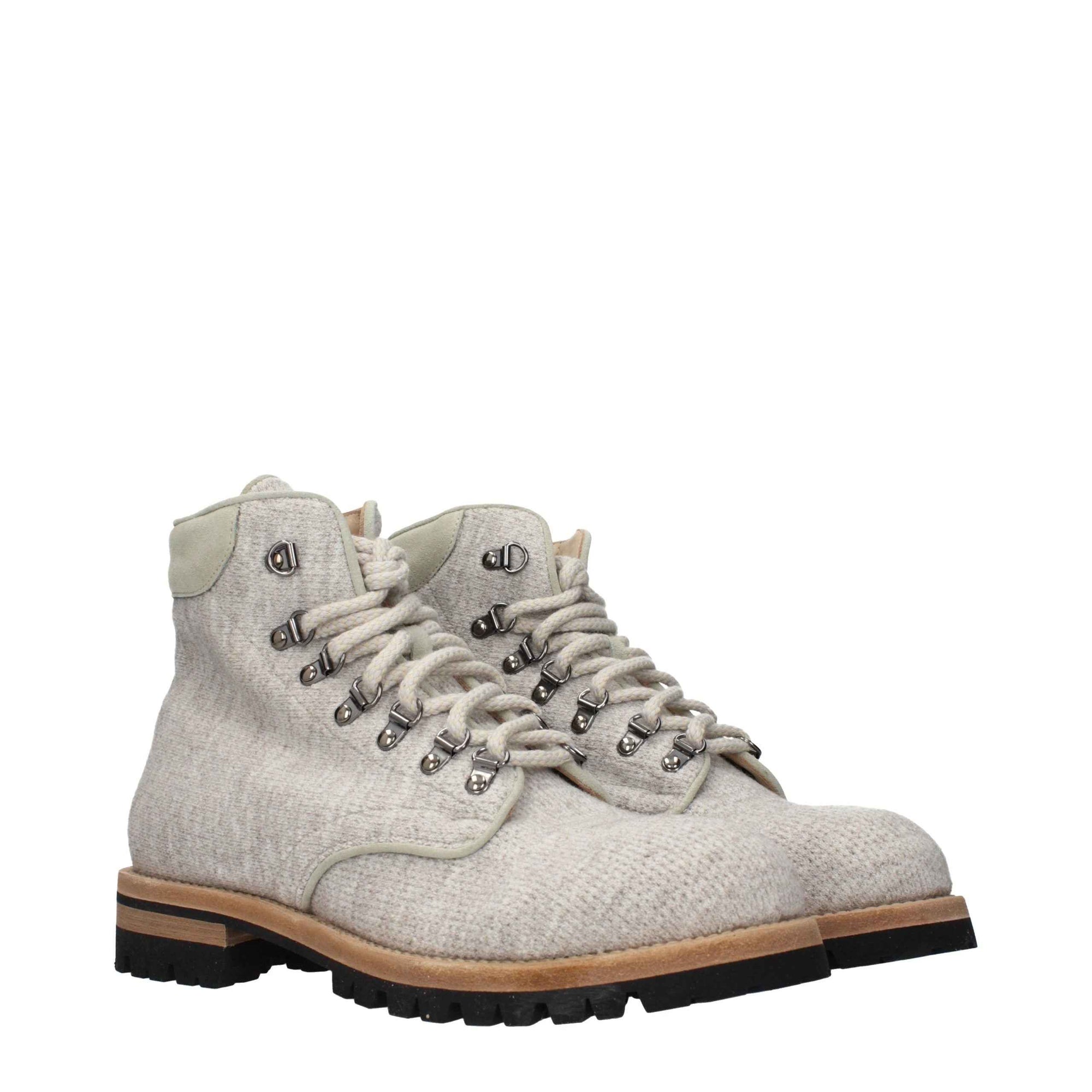 Eleventy Beige Fabric Ankle Boots