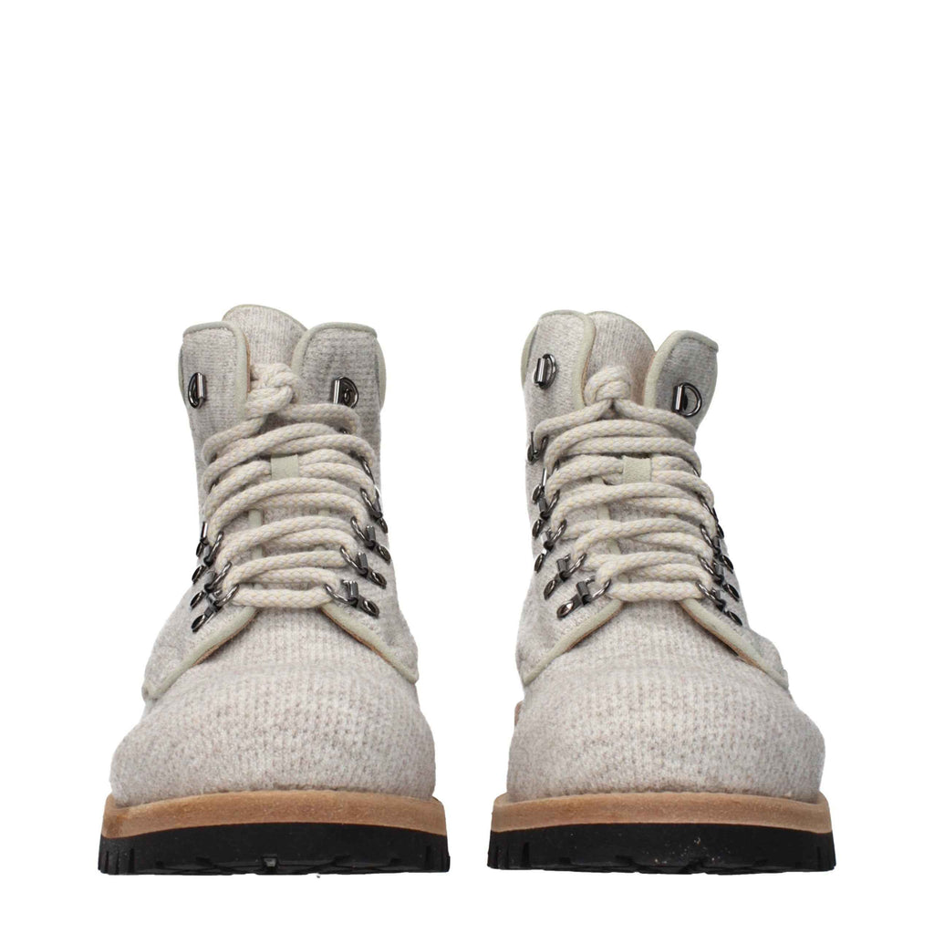 Eleventy Beige Fabric Ankle Boots