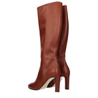 Eleventy Brown Leather High Heel Boots