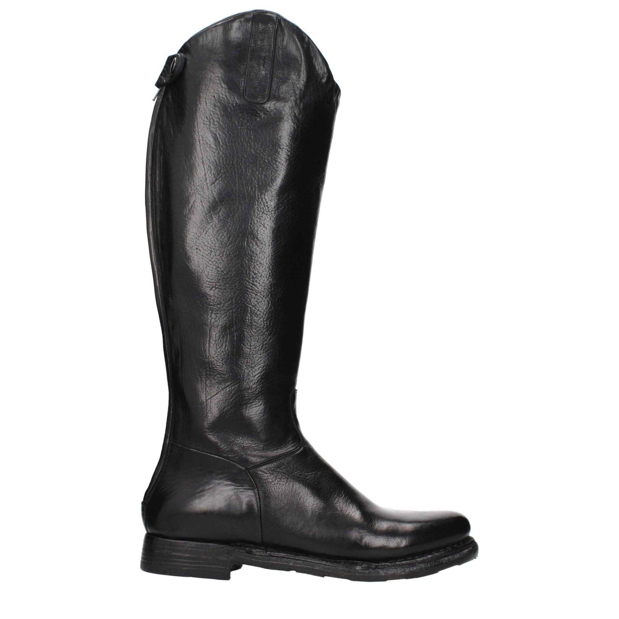 Eleventy Black Leather Over The Knee