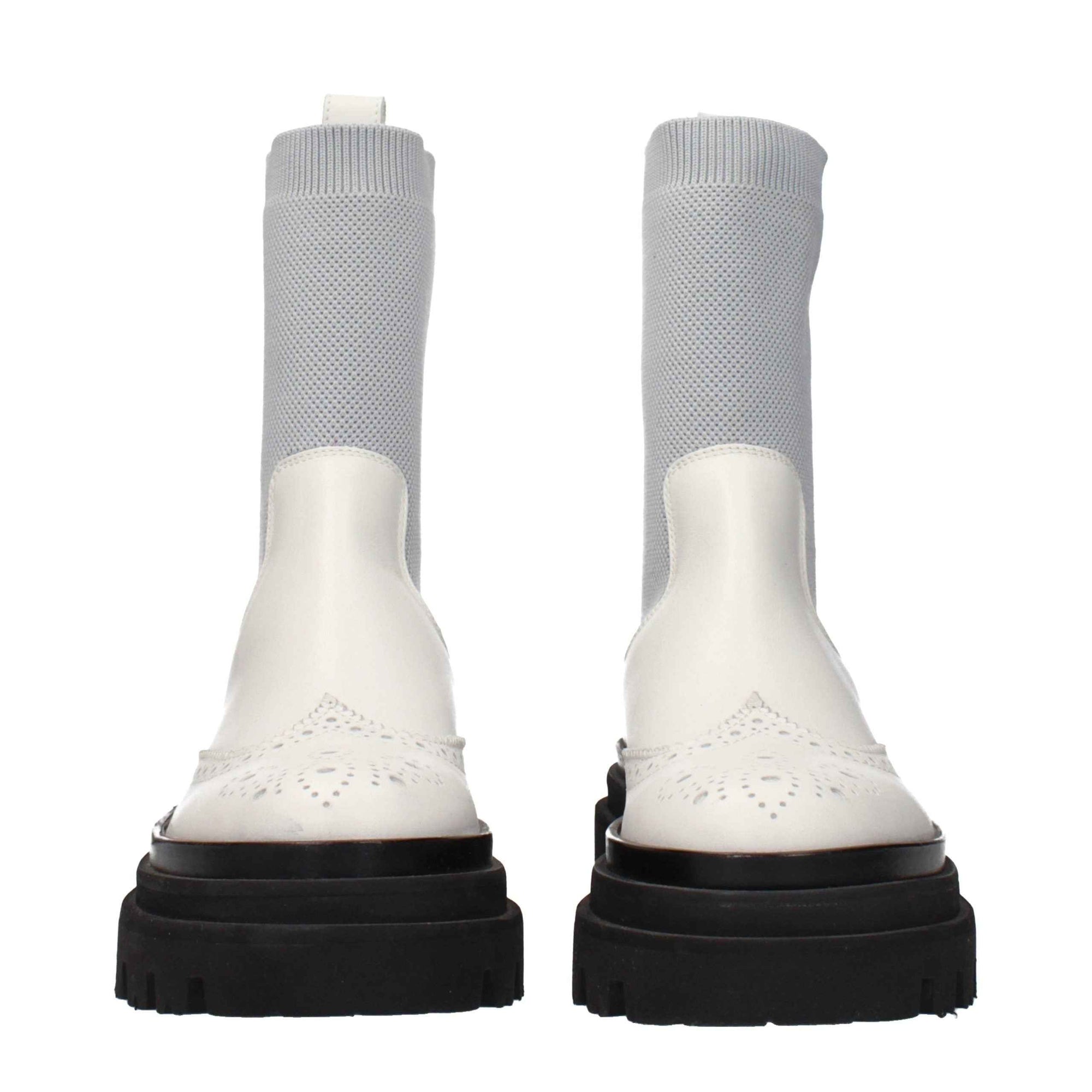 Eleventy Gray Leather Chelsea Boots