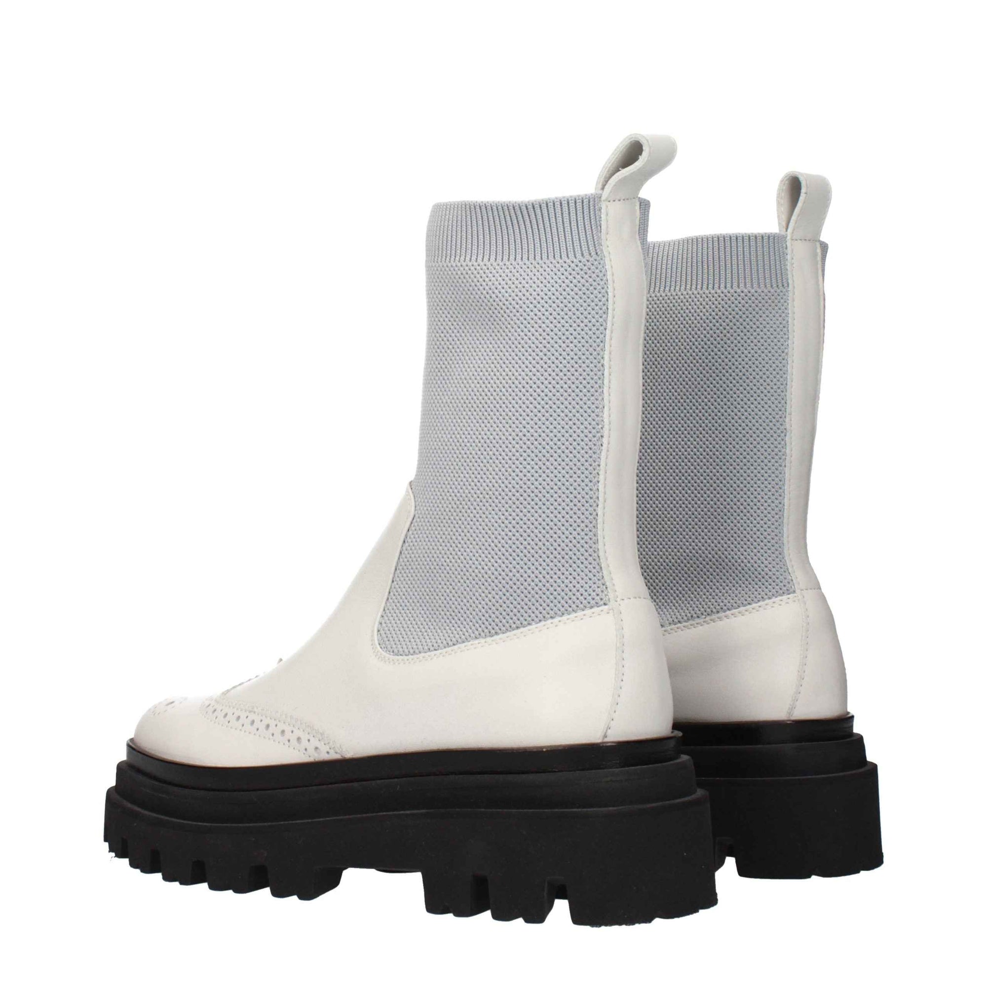 Eleventy Gray Leather Chelsea Boots